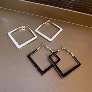 Needle Geometric Square EarringsMetal Cool Personality Temperament Earrings